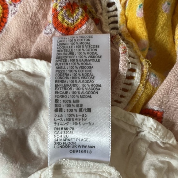 Anthropologie Melody Patchwork Lace Mixed Print Cottagecore Midi Dress Size 8/M - Picture 12 of 12